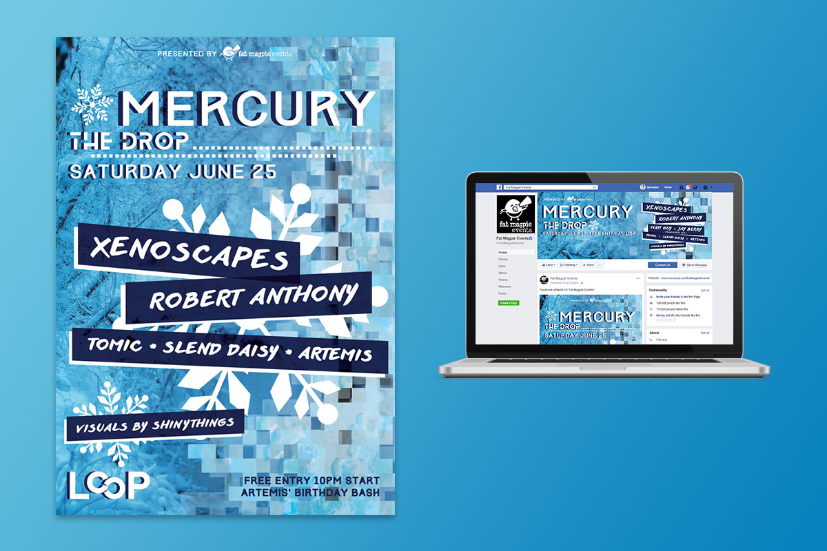 Mercury The Drop - Fat Magpie Events - GermyDesigns